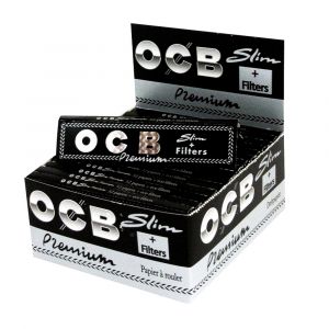 5x OCB Rolling Papers King Size Slim Premium Black*FREE USA