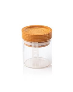 Ryot Clear Glass Storage Jar with Beech Tray Lid