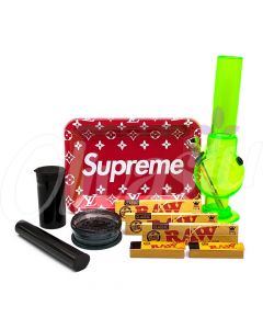 Supreme Small Rolling Tray Bong Gift Set