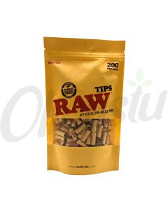 RAW Unrefined Authentic Classic Pre-Rolled Tips - 200