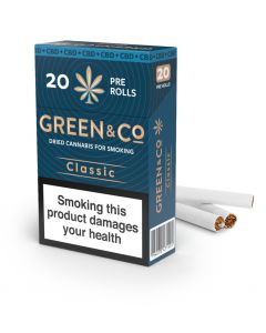Green & Co Classic CBD Hemp Pre Rolled Cigarettes