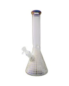 Chongz 40cm "Up in Smoke" Clear Cut Glass Waterpipe Bong
