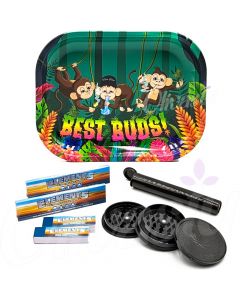 Rolling Tray Set with Elements Papers & Tips - Best Buds