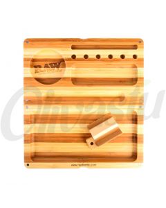 RAW Back Flip Striped Bamboo Rolling Tray- Limited Edition
