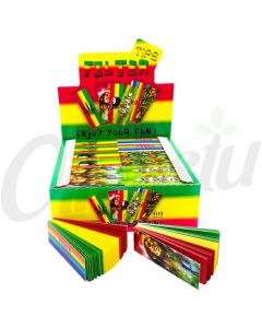 Bob Marley Rasta Theme Filter Tips Roach Booklets - Assorted 3 Colour
