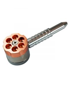 Six Shooter Revolver Pipe with Grinder
