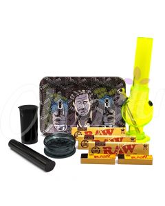 Gangsta Pablo Escobar Small Rolling Tray Bong Gift Sets