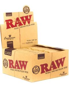 RAW Connoisseur King Size Slim Rolling Paper with Tips (Box of 24)