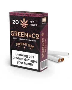 Green & Co Premium CBD Hemp Pre Rolled Cigarettes