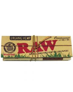 RAW Organic Hemp Connoisseur 1 1/4" Rolling Papers
