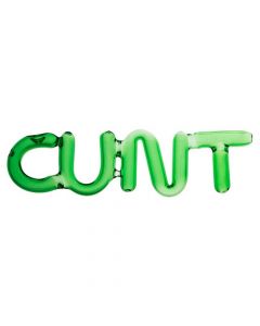 Chongz Everyone Knows a K*unt Green Glass 16cm Smoking Pipe