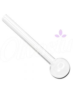 Glass Oil Pipe - 10cm - Clear