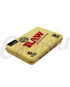 RAW 6 King Size Cones Tin Case Storage Box