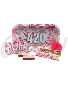 Ultimate 420 Pink Weed Leaf Smoking Set