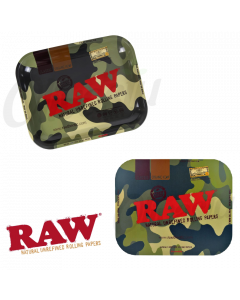 Raw Metal Camouflage Rolling Tray (34cm by 28cm)