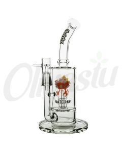 Chongz "Strawberry" 30cm 2 System Glass Dab & Bong Waterpipe - Red