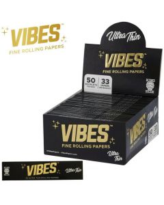 Vibes Black King Size Slim Ultra Thin Rolling Papers