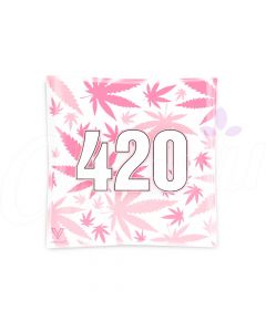 420 Pink Glass Ashtray - Pink Leaf