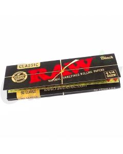 RAW Black 1 1/4" Rolling Papers