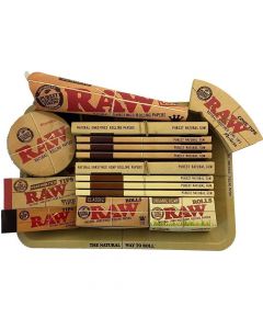 RAW Mini Rolling Tray & Papers Gift Set PLUS