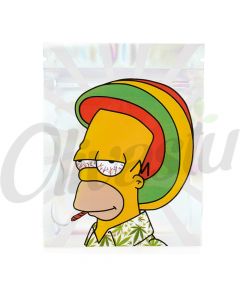 Simpsons Homer Rasta Mylar Bag - 3.5g - 8.9 x 7cm