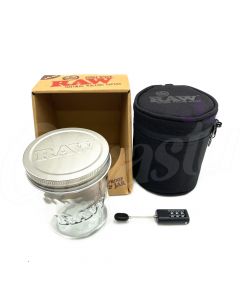 RAW Smellproof Glass Mason Jar with Case