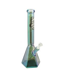 Chongz V for Viktory Glass Beaker Ice Bong - Chromed Blue - 40cm