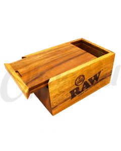 RAW Wooden Storage Box With Slide Top Lid