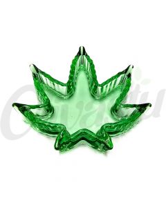 Cannabis Leaf Glass Ashtray
