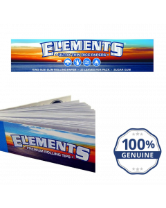 Elements King Size Rolling Paper + Roach Tip Packs