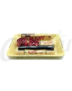 420 Tray Set - Rolling Papers + Tray + Mat + Tips + Cone Holder + Grinders