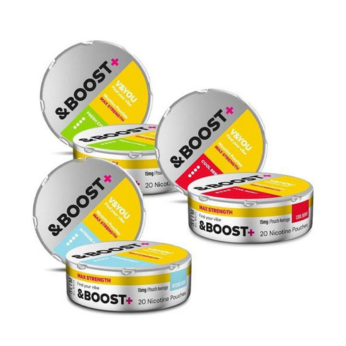 V&YOU & Boost+ Max Strength Nicotine Pouches