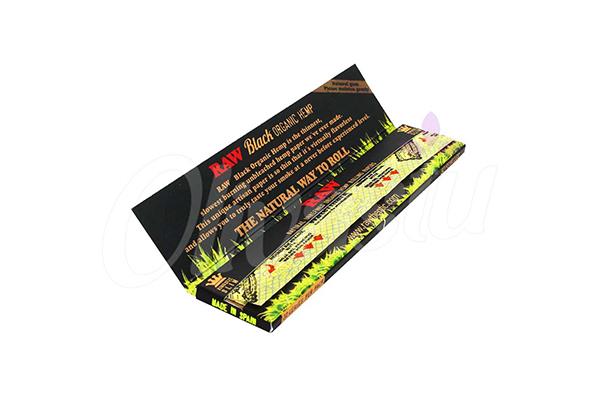 RAW Black King Size Natural Unrefined Hemp Rolling Papers